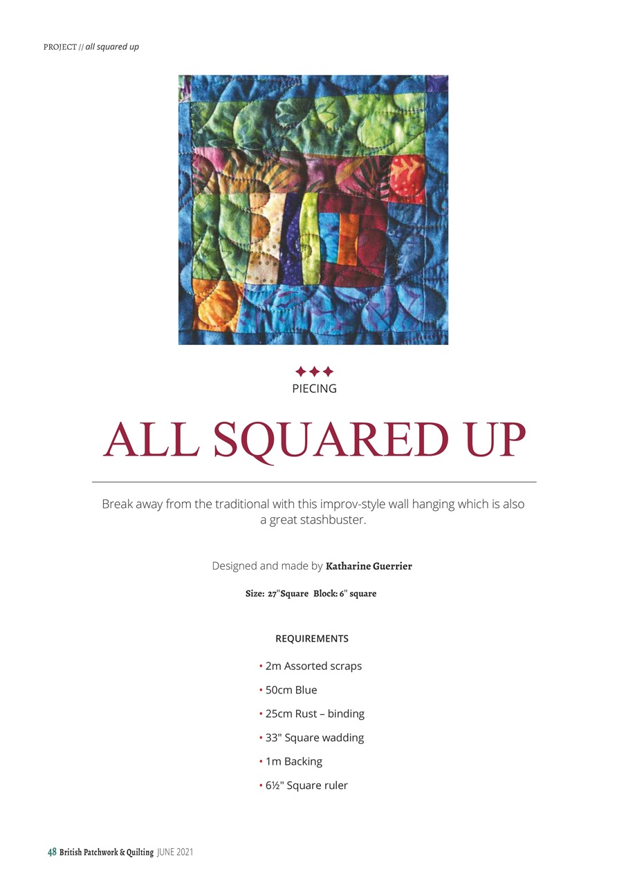 Patchwork and Quilting Preview Pages