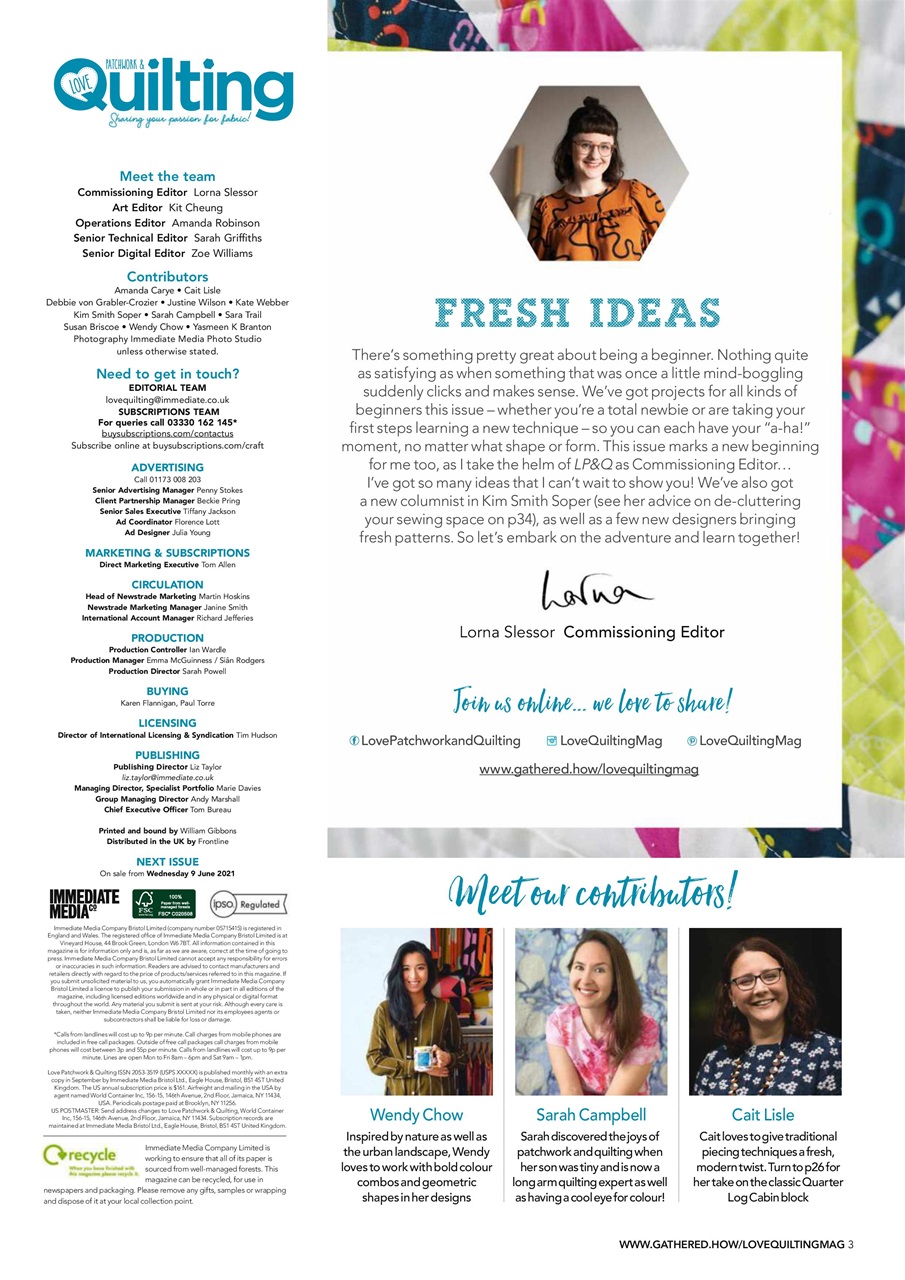 Love Patchwork & Quilting Preview Pages