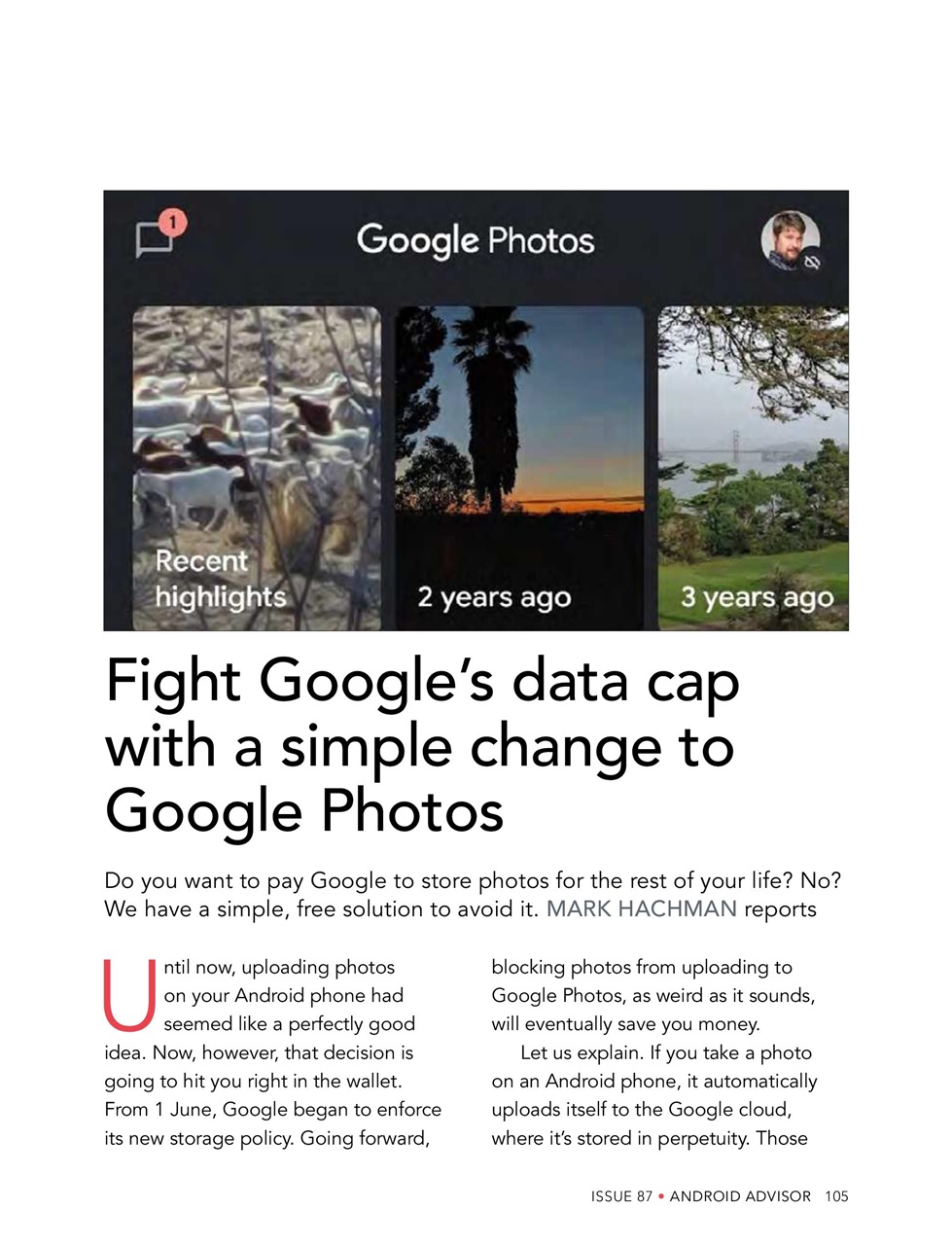Android Advisor Preview Pages