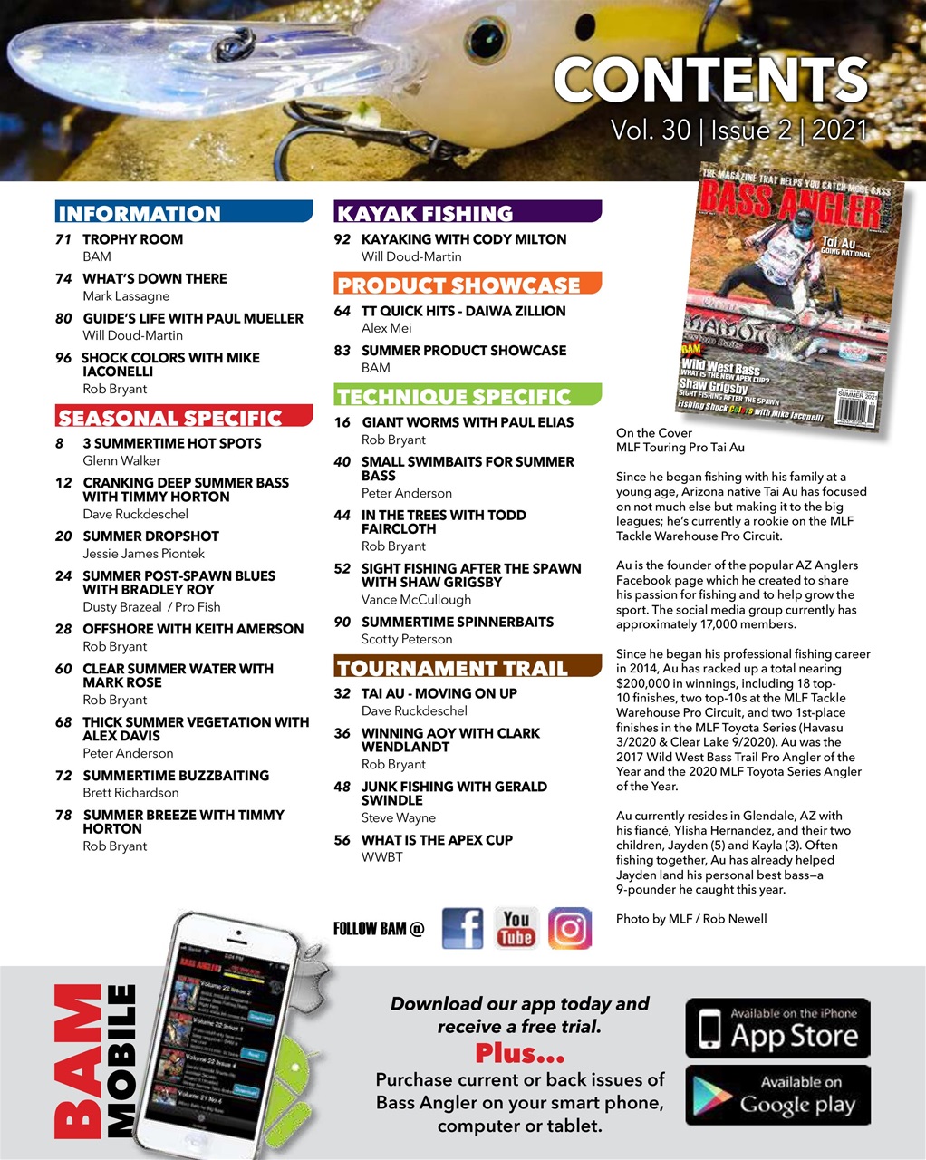 BASS ANGLER MAGAZINE Preview Pages