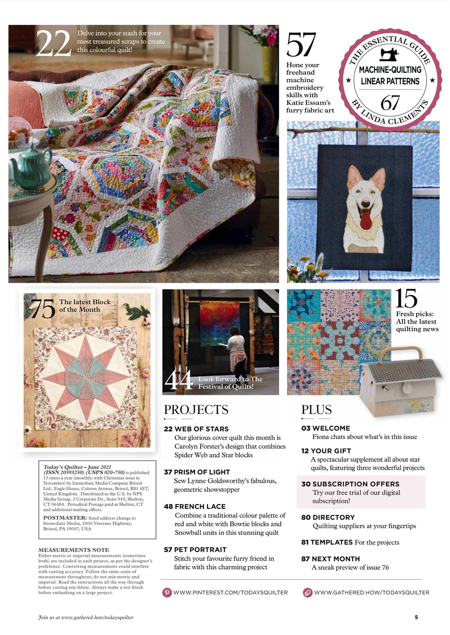 Today’s Quilter Preview Pages
