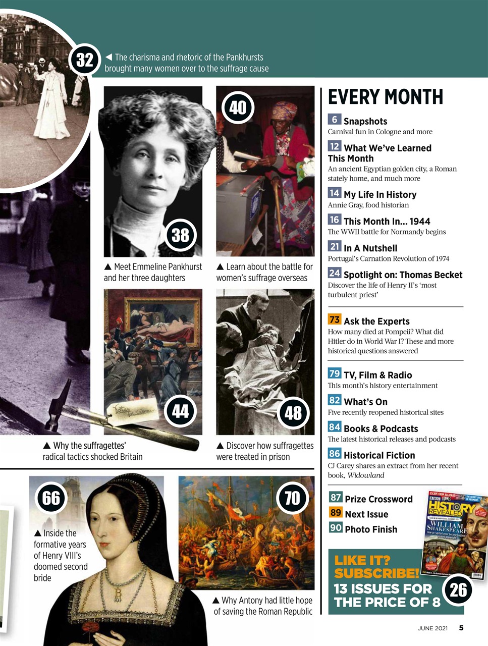 BBC History Revealed Magazine Preview Pages