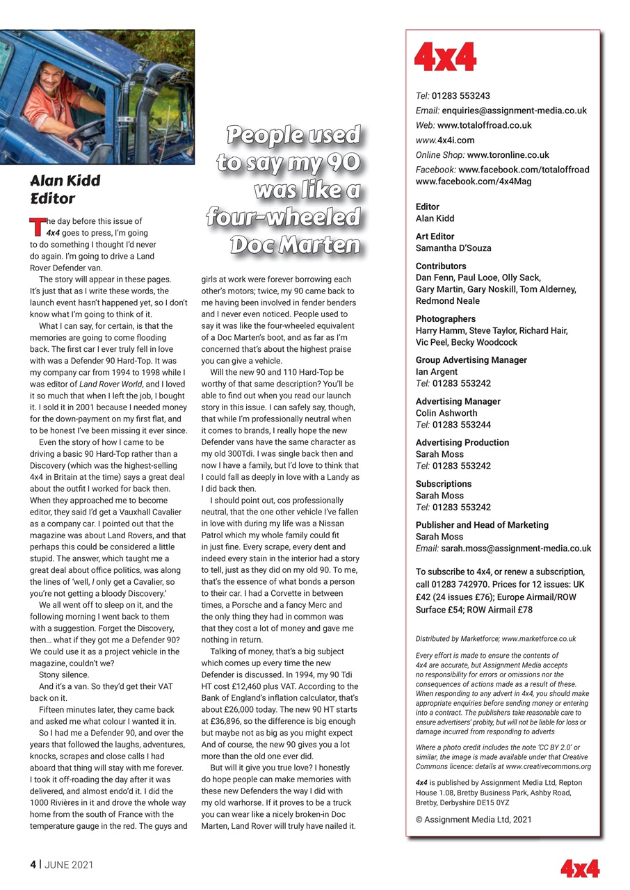 Overlander 4X4 Preview Pages