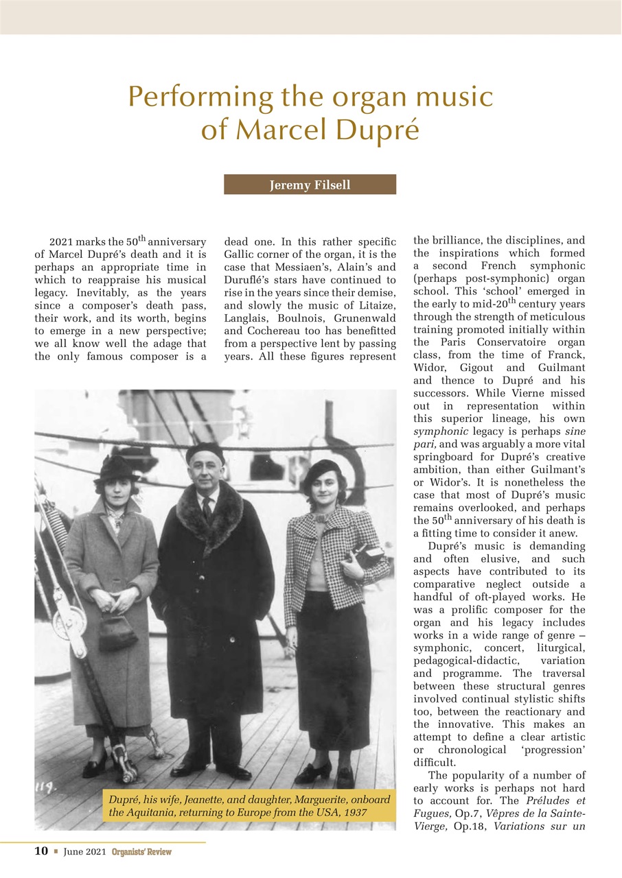Organists' Review Preview Pages