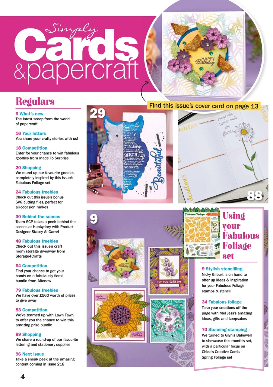 Simply Cards & Papercraft Preview Pages