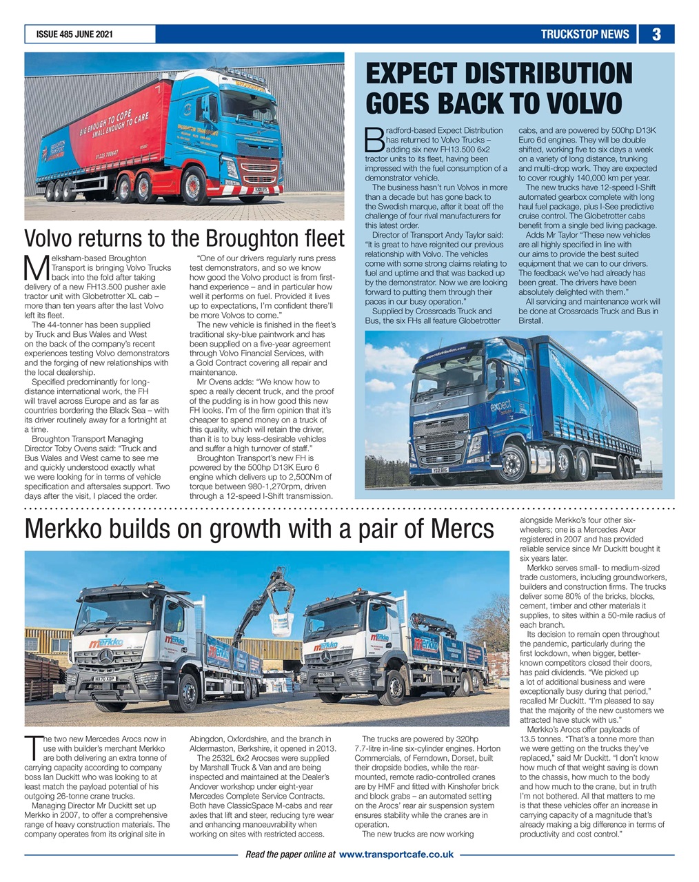 Truckstop News Preview Pages