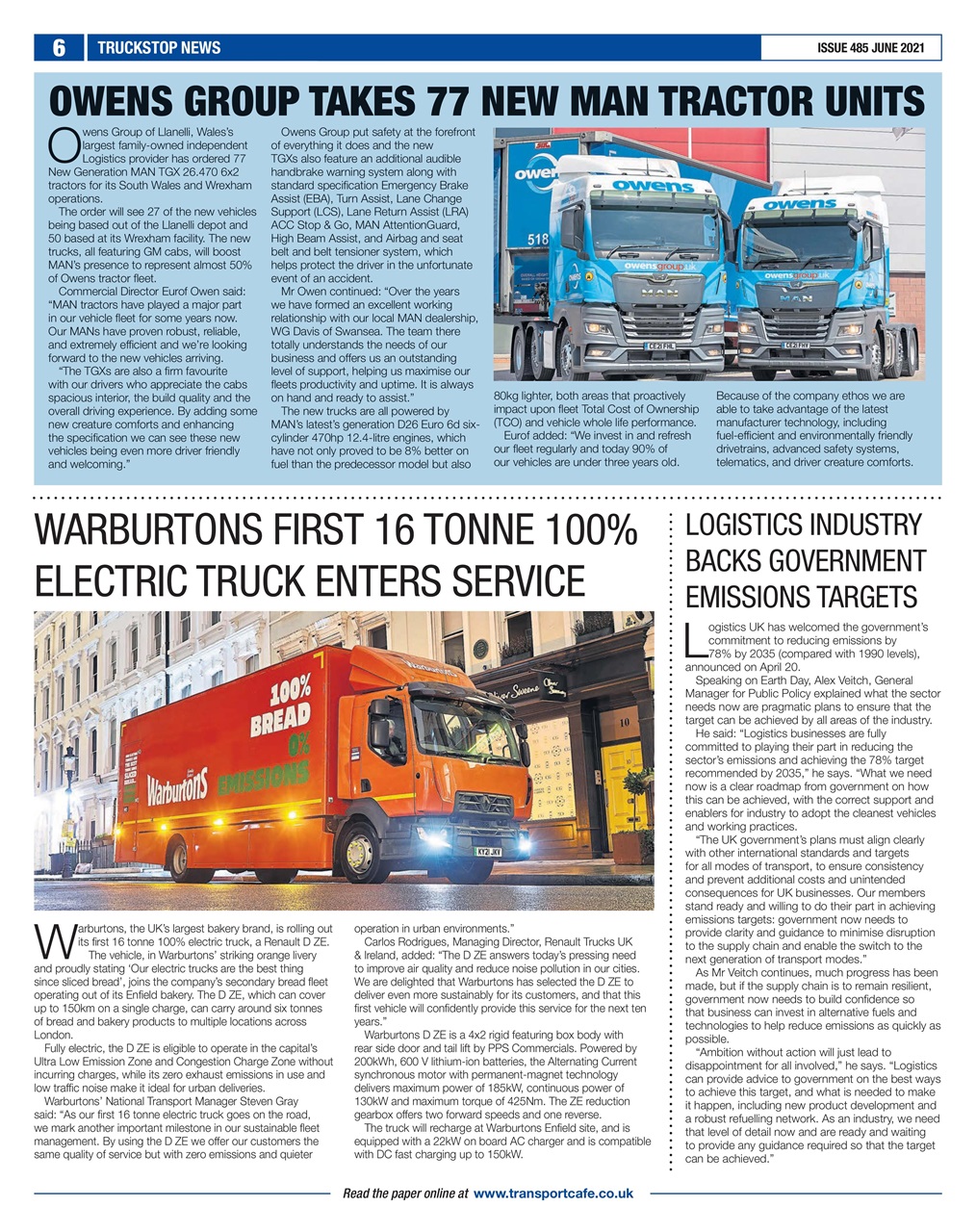Truckstop News Preview Pages