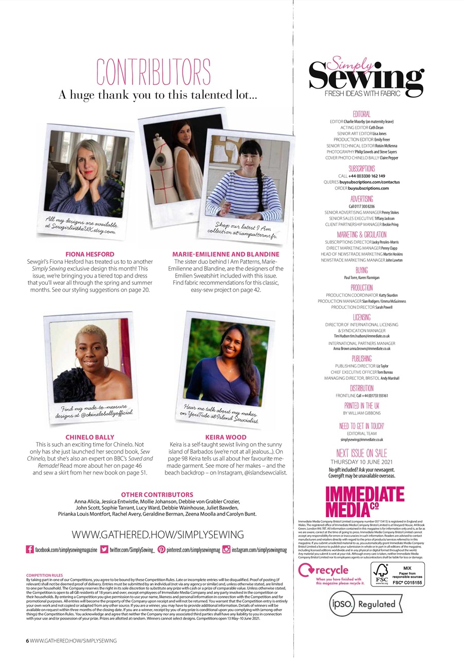 Simply Sewing Preview Pages