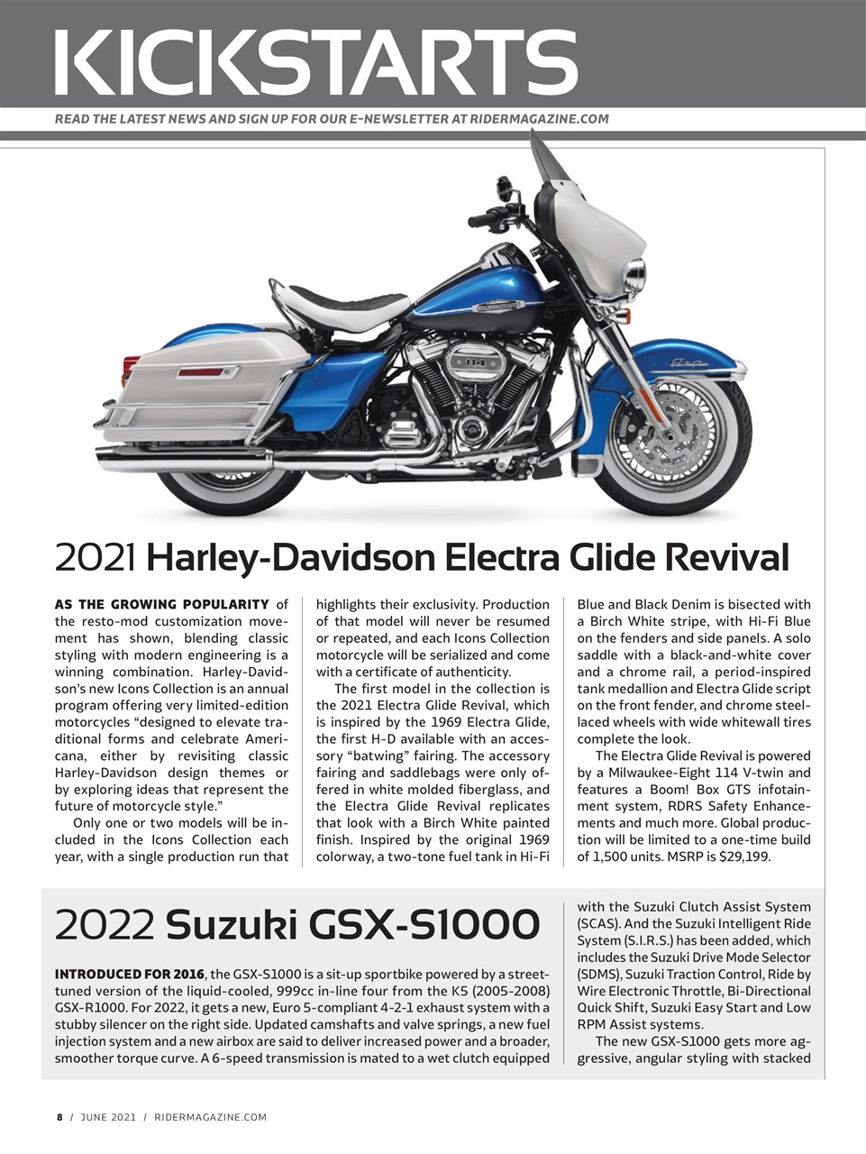 Rider Magazine Preview Pages