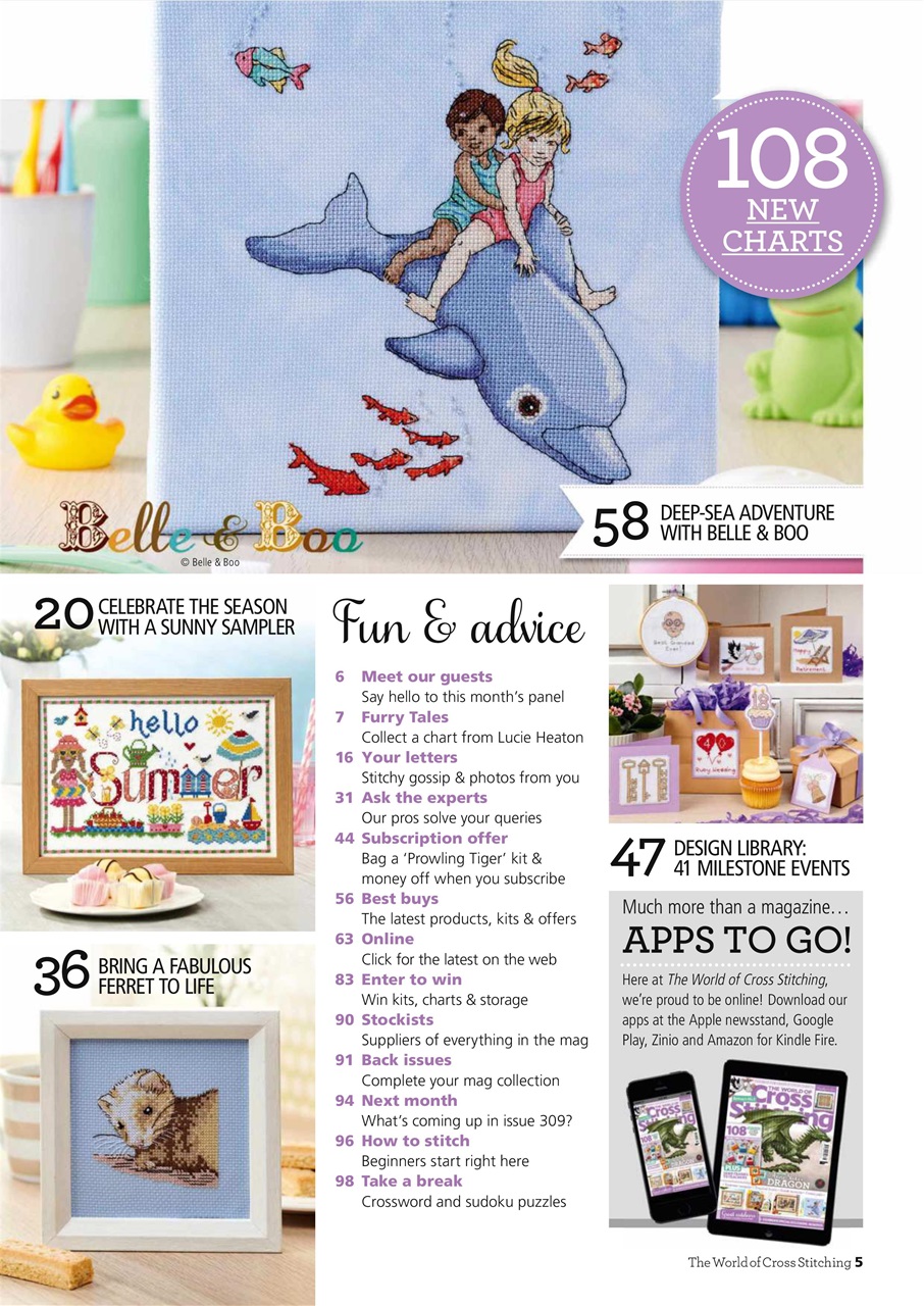 The World of Cross Stitching Preview Pages