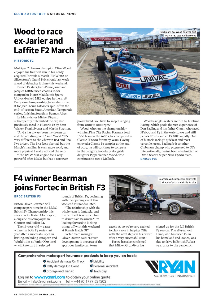Autosport Preview Pages