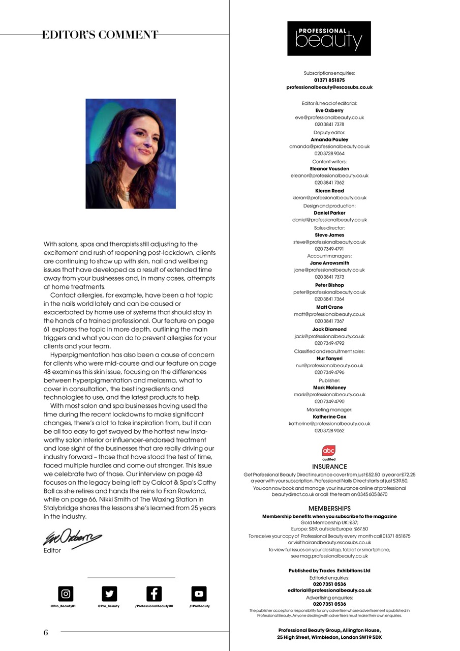 Professional Beauty Preview Pages