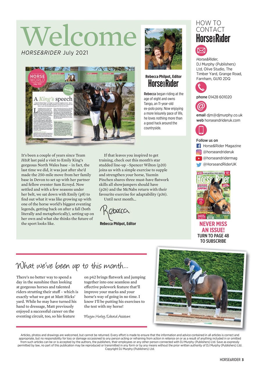 Horse&Rider Magazine - UK equestrian magazine for Horse and Rider Preview Pages