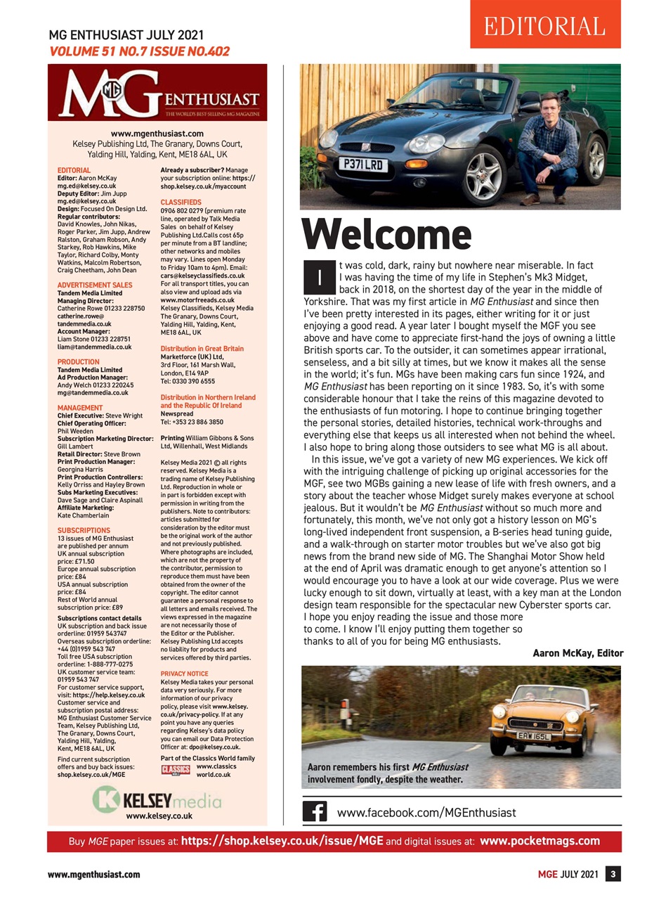 MG Enthusiast Preview Pages