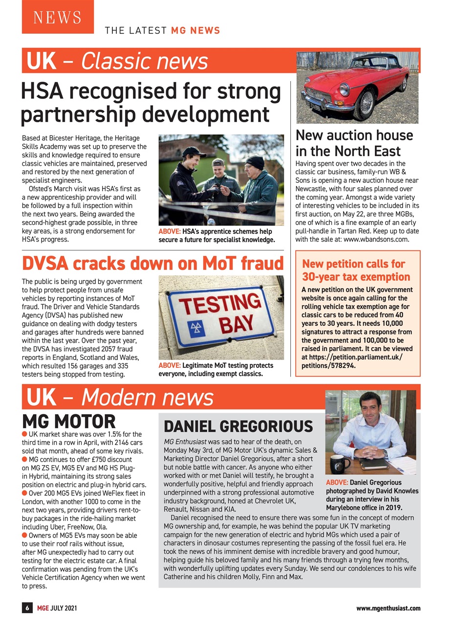 MG Enthusiast Preview Pages