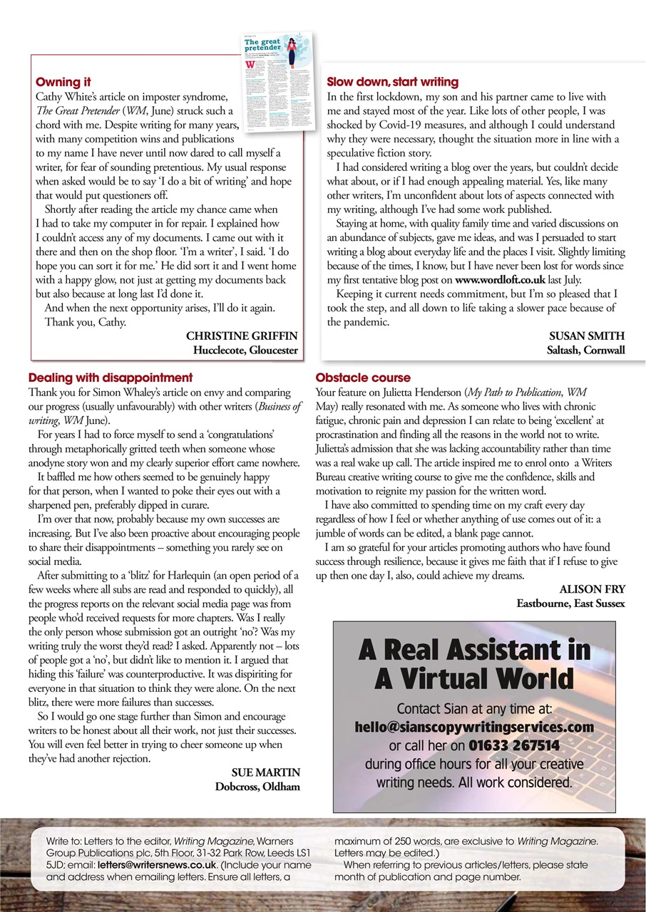 Writing Magazine Preview Pages