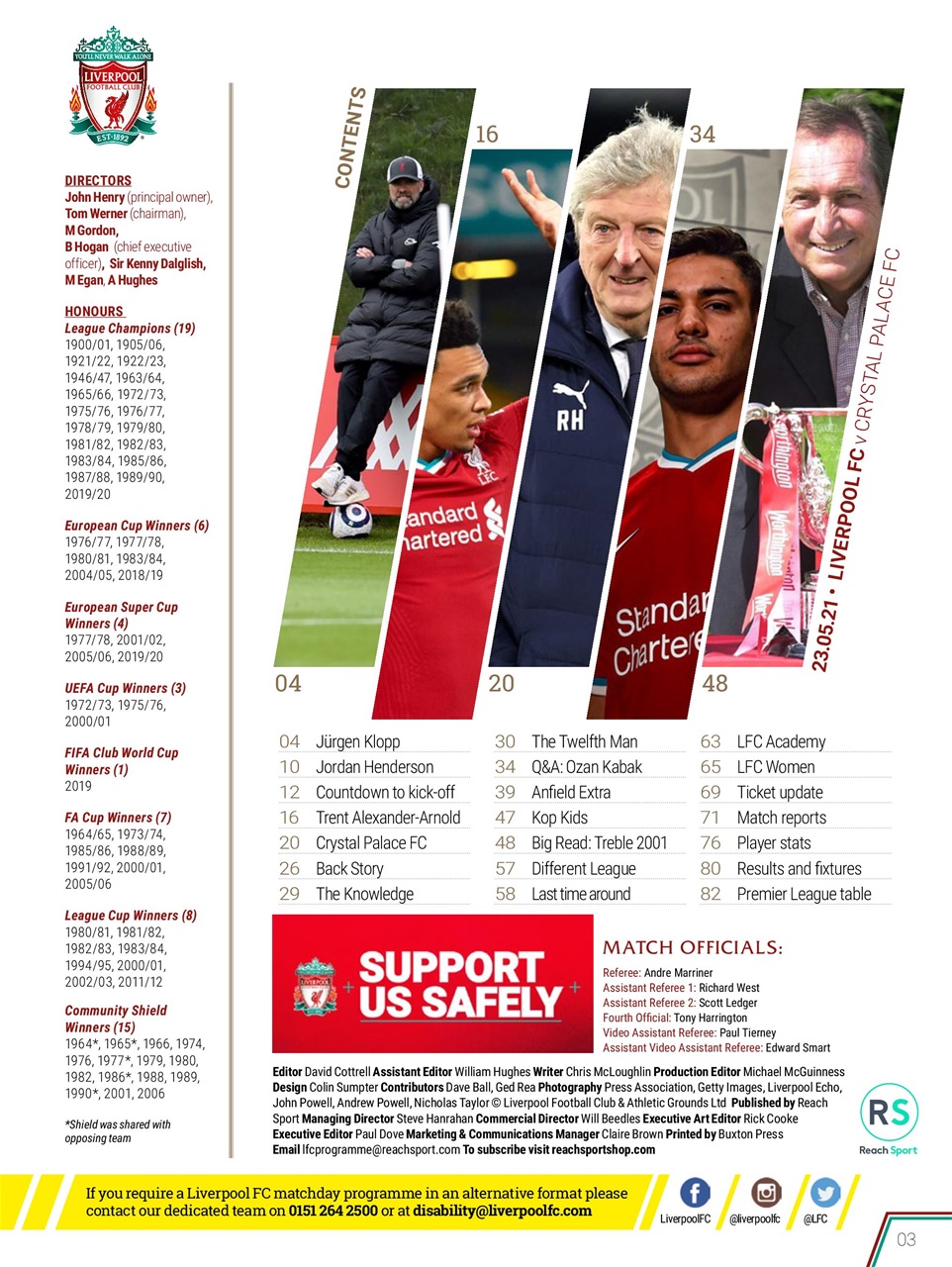Liverpool FC Programmes Preview Pages