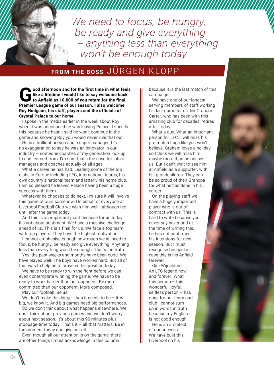 Liverpool FC Programmes Preview Pages