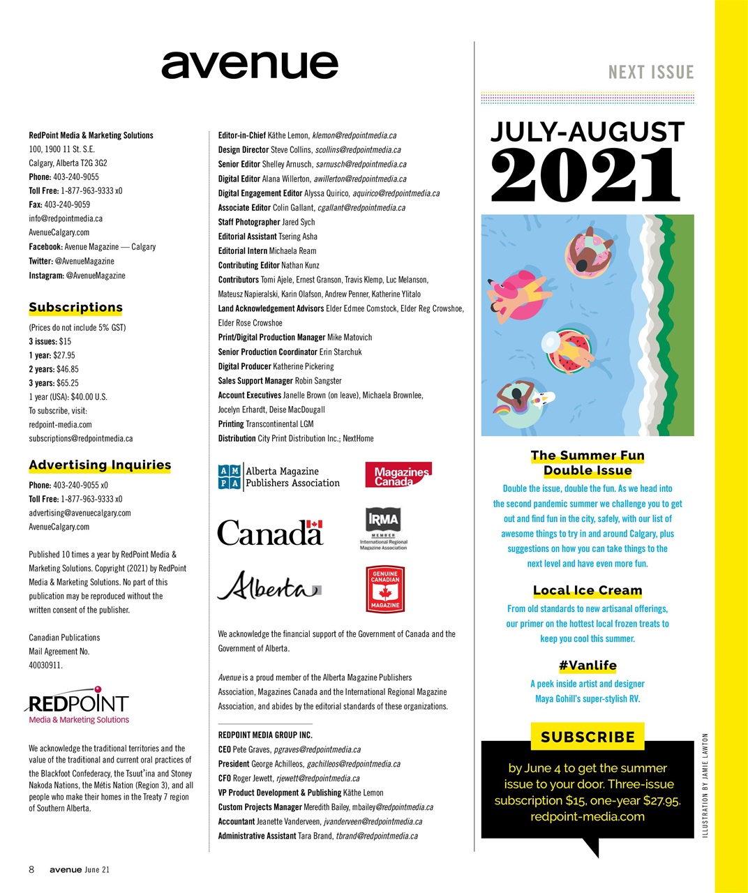 Avenue Calgary Preview Pages