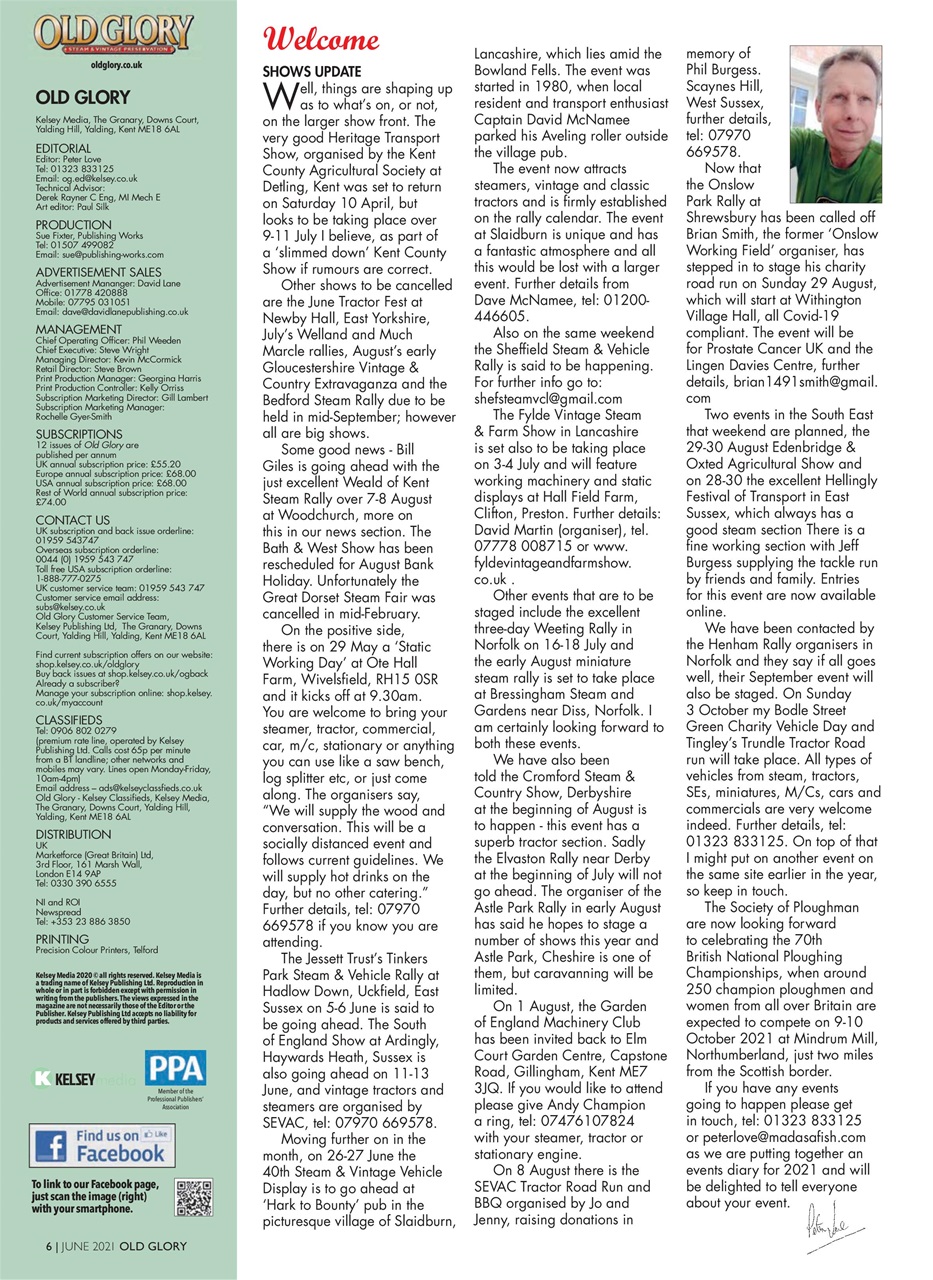 Old Glory Magazine Preview Pages