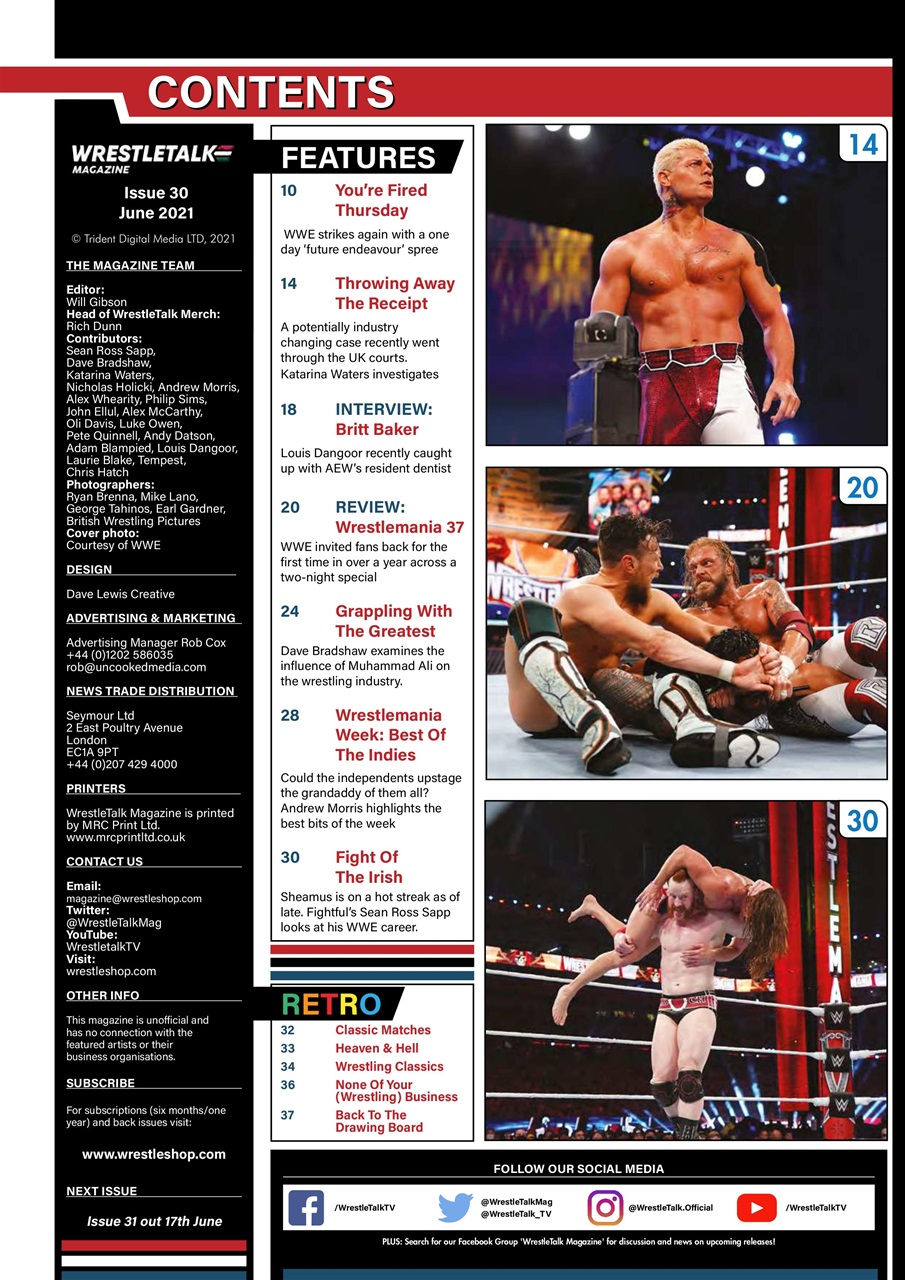 Wrestletalk Magazine Preview Pages