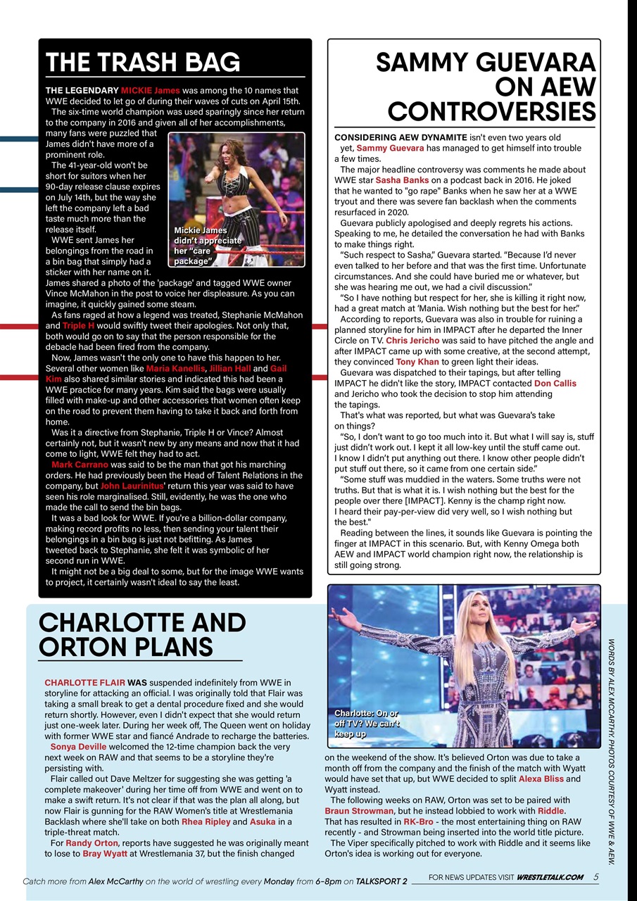 Wrestletalk Magazine Preview Pages