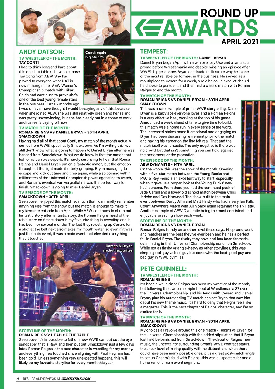Wrestletalk Magazine Preview Pages
