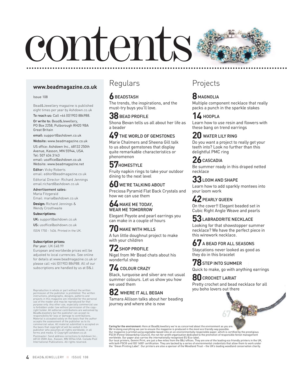 Bead & Jewellery Magazine Preview Pages