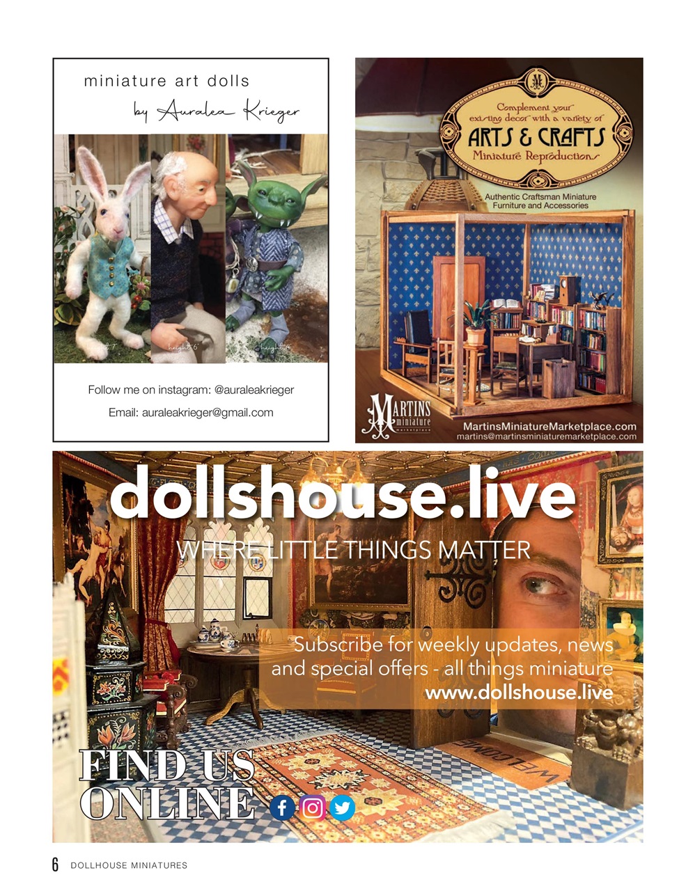 Dollhouse Miniatures Preview Pages