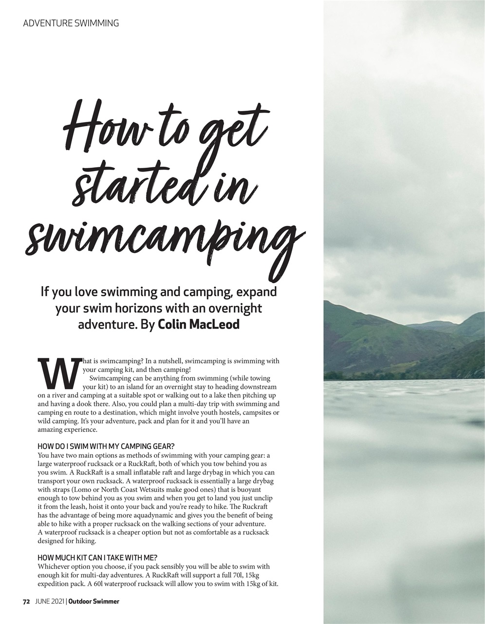 Outdoor Swimmer Preview Pages