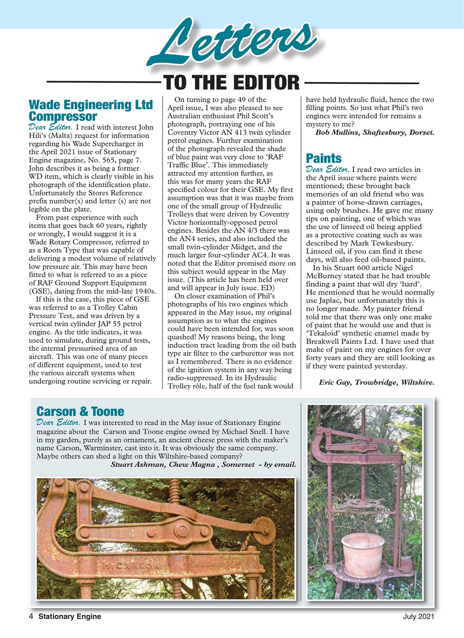 Stationary Engine Preview Pages