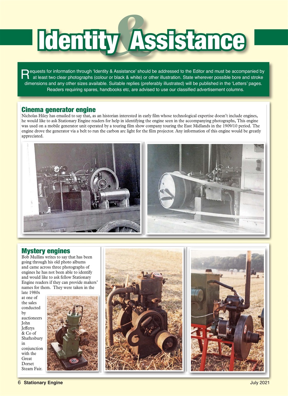 Stationary Engine Preview Pages