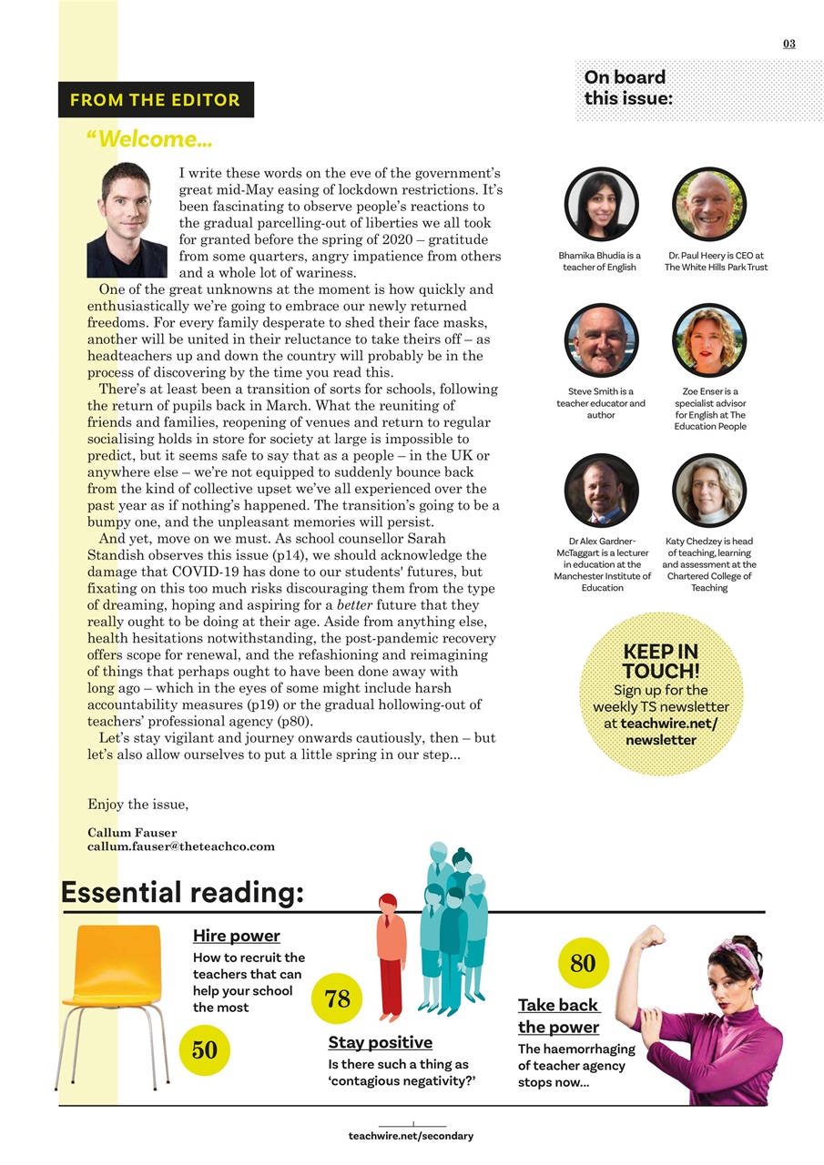 Teach Secondary Preview Pages