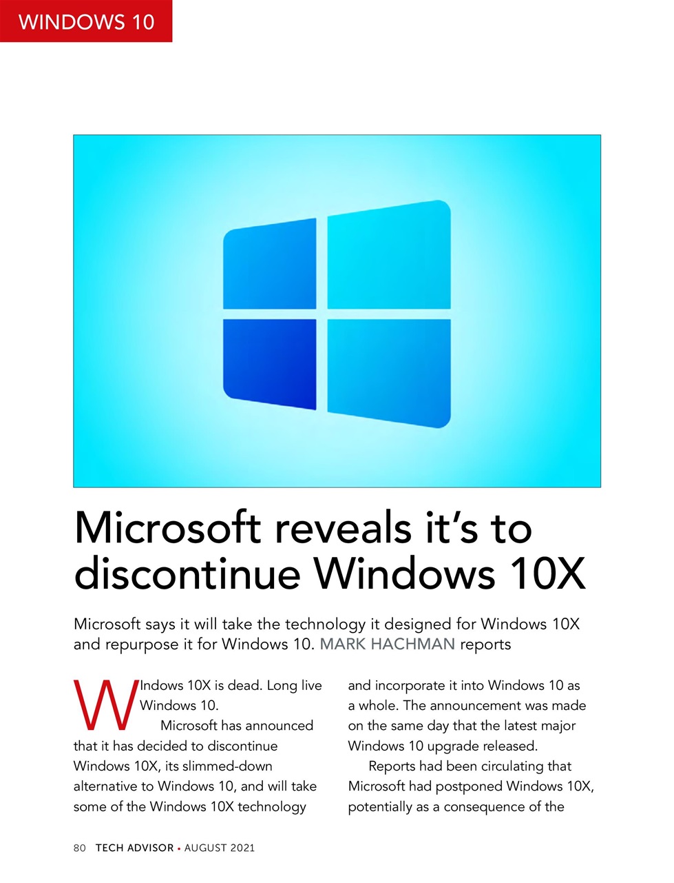 Tech Advisor Preview Pages