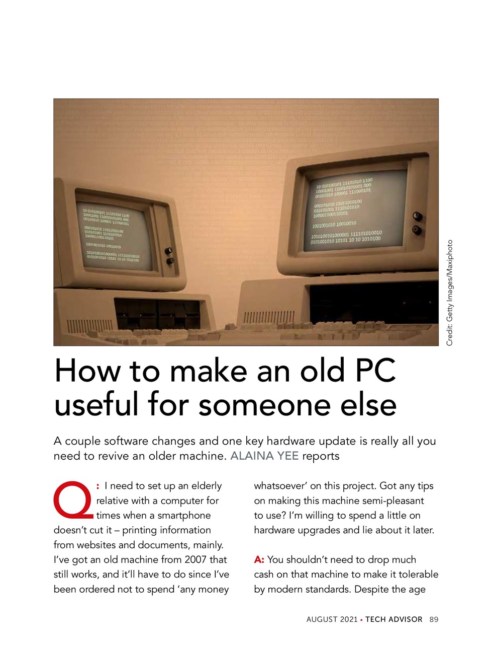 Tech Advisor Preview Pages