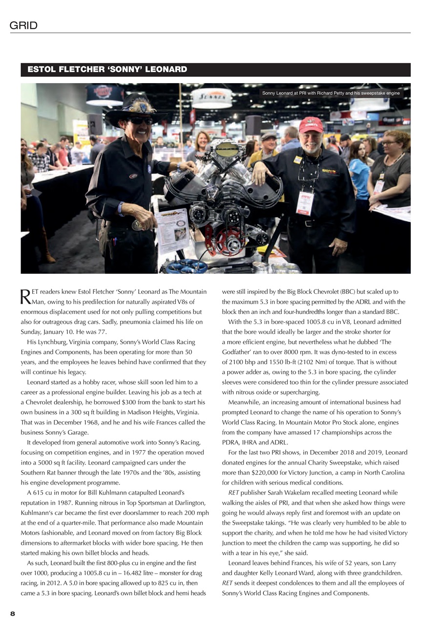 Race Engine Technology Preview Pages