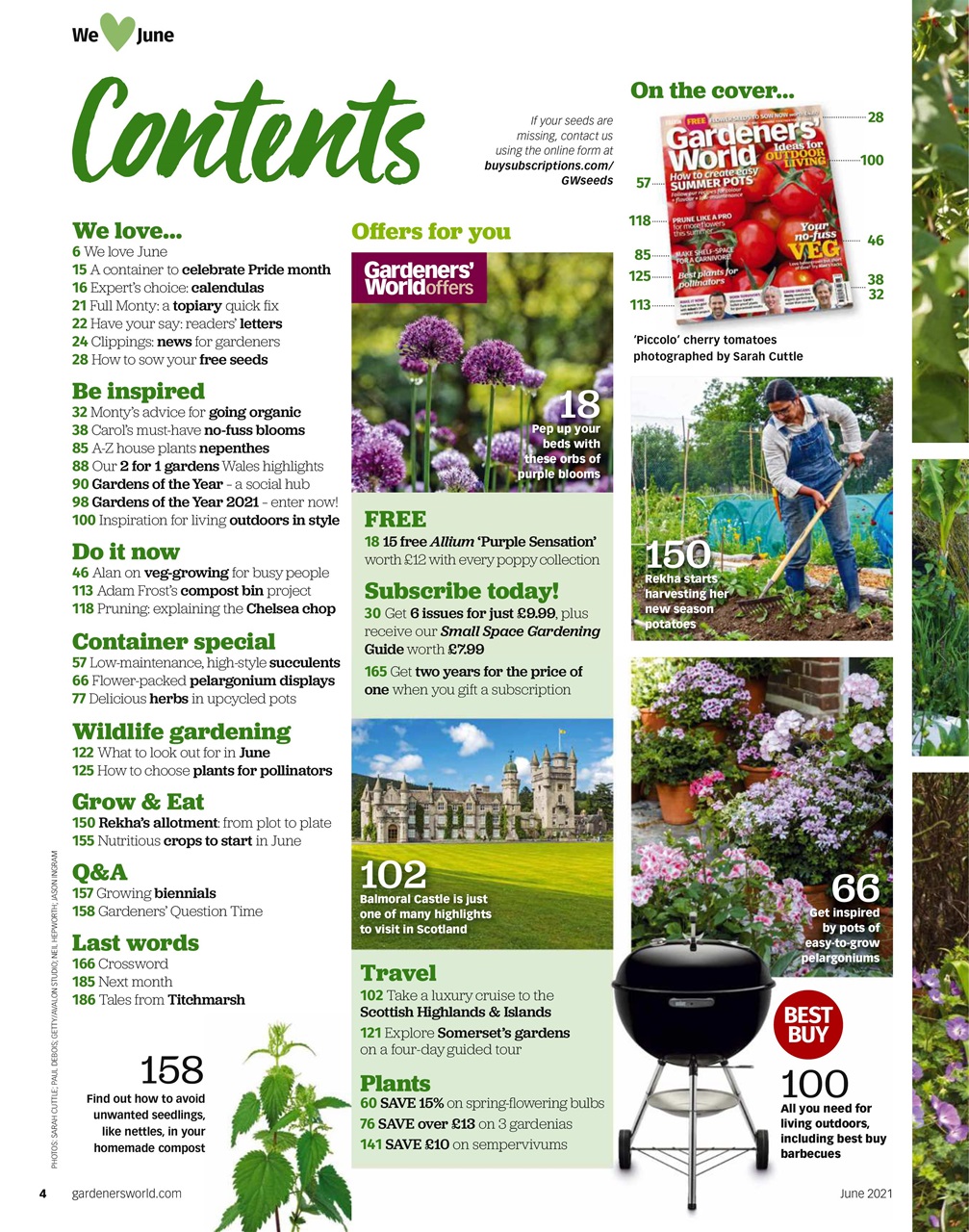 BBC Gardeners’ World Magazine Preview Pages