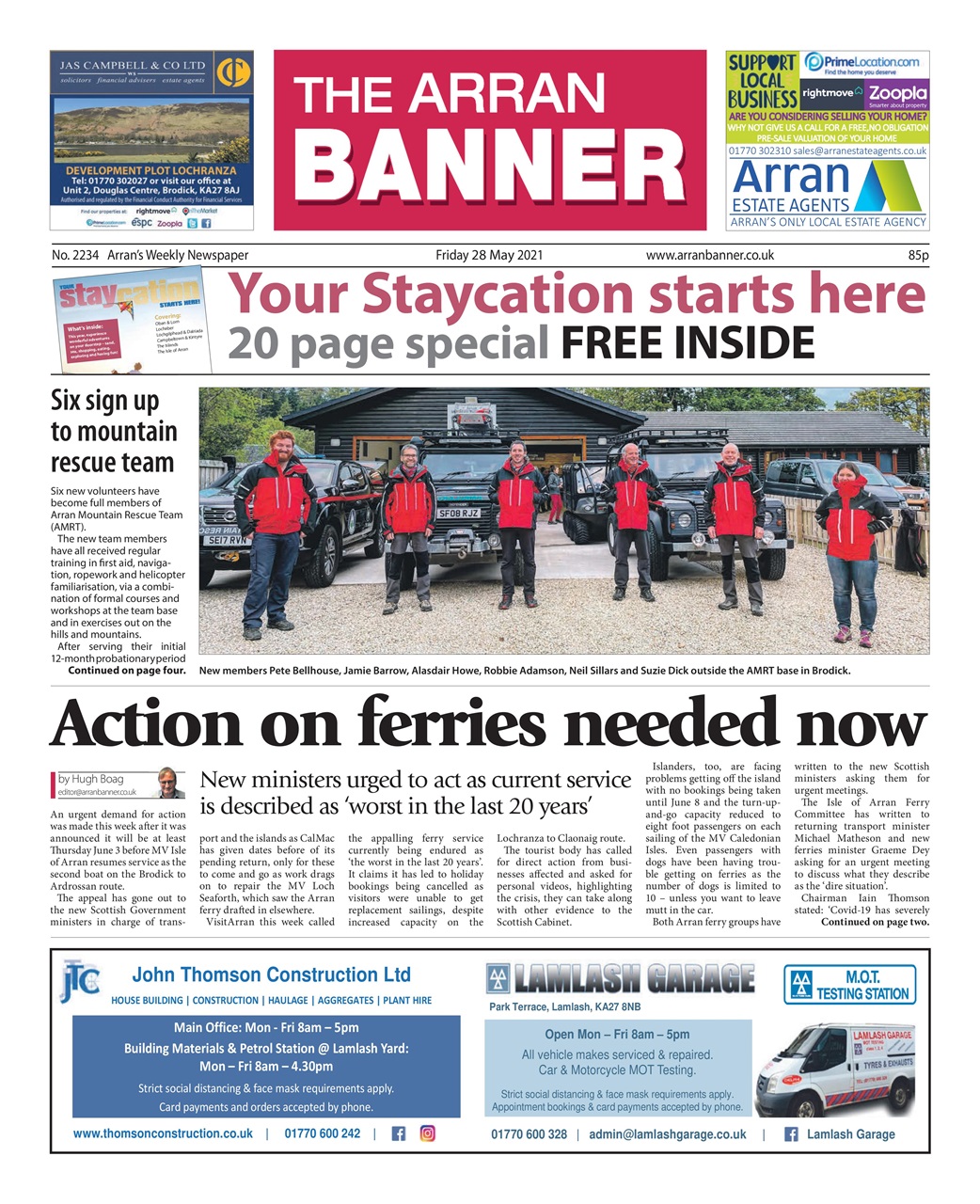 Arran Banner Preview Pages