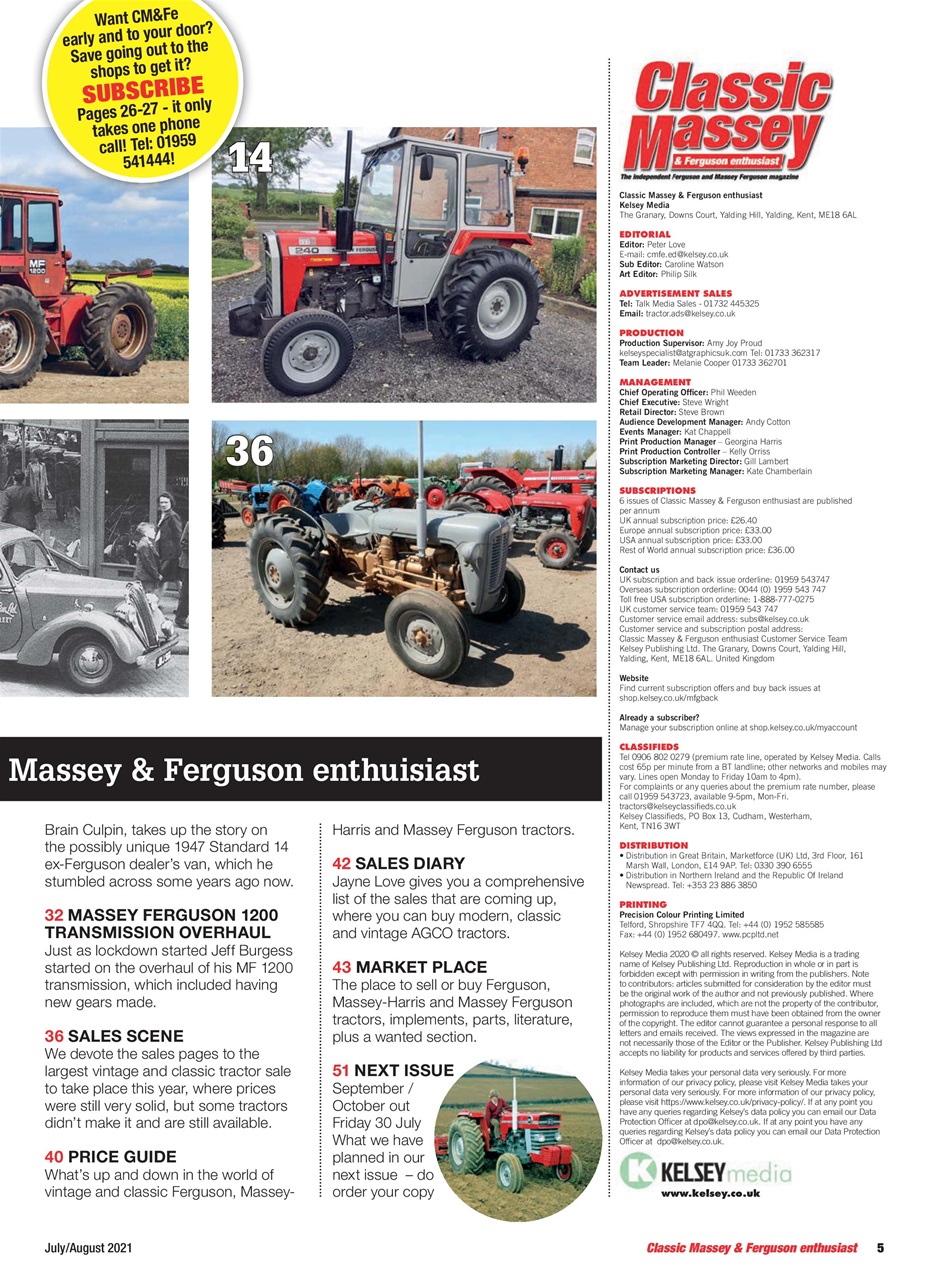 Classic Massey Preview Pages