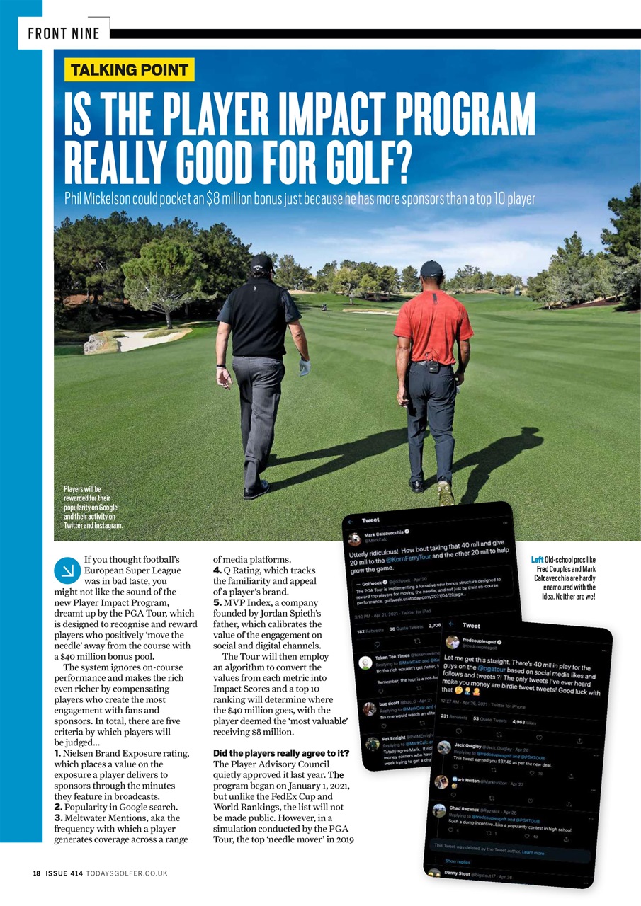 Today's Golfer Preview Pages