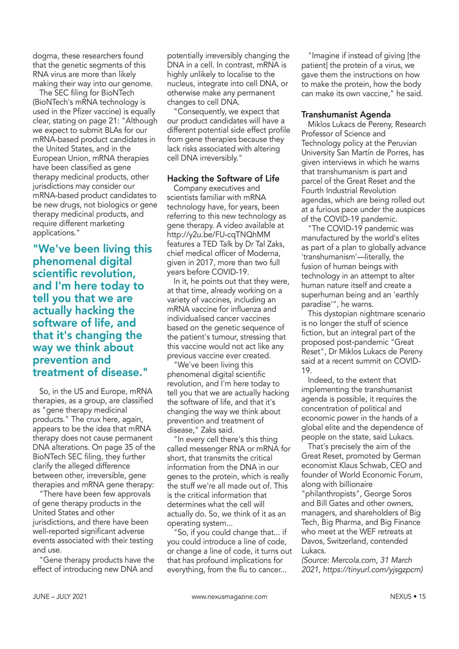 Nexus Magazine Preview Pages