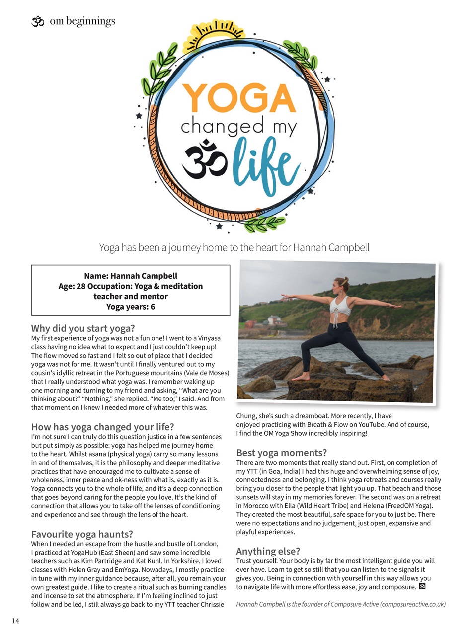 OM Yoga Magazine Preview Pages