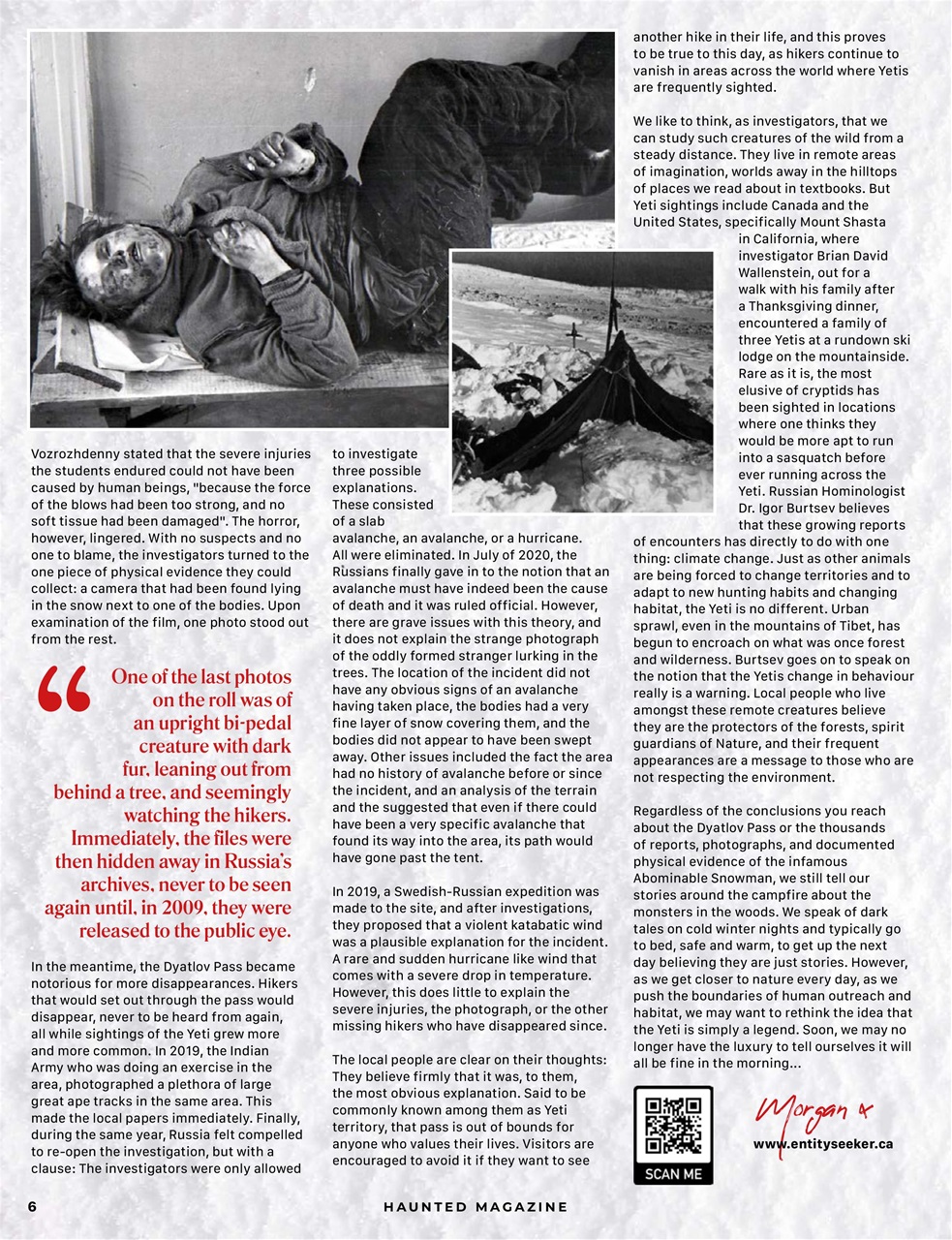 Haunted Magazine Preview Pages