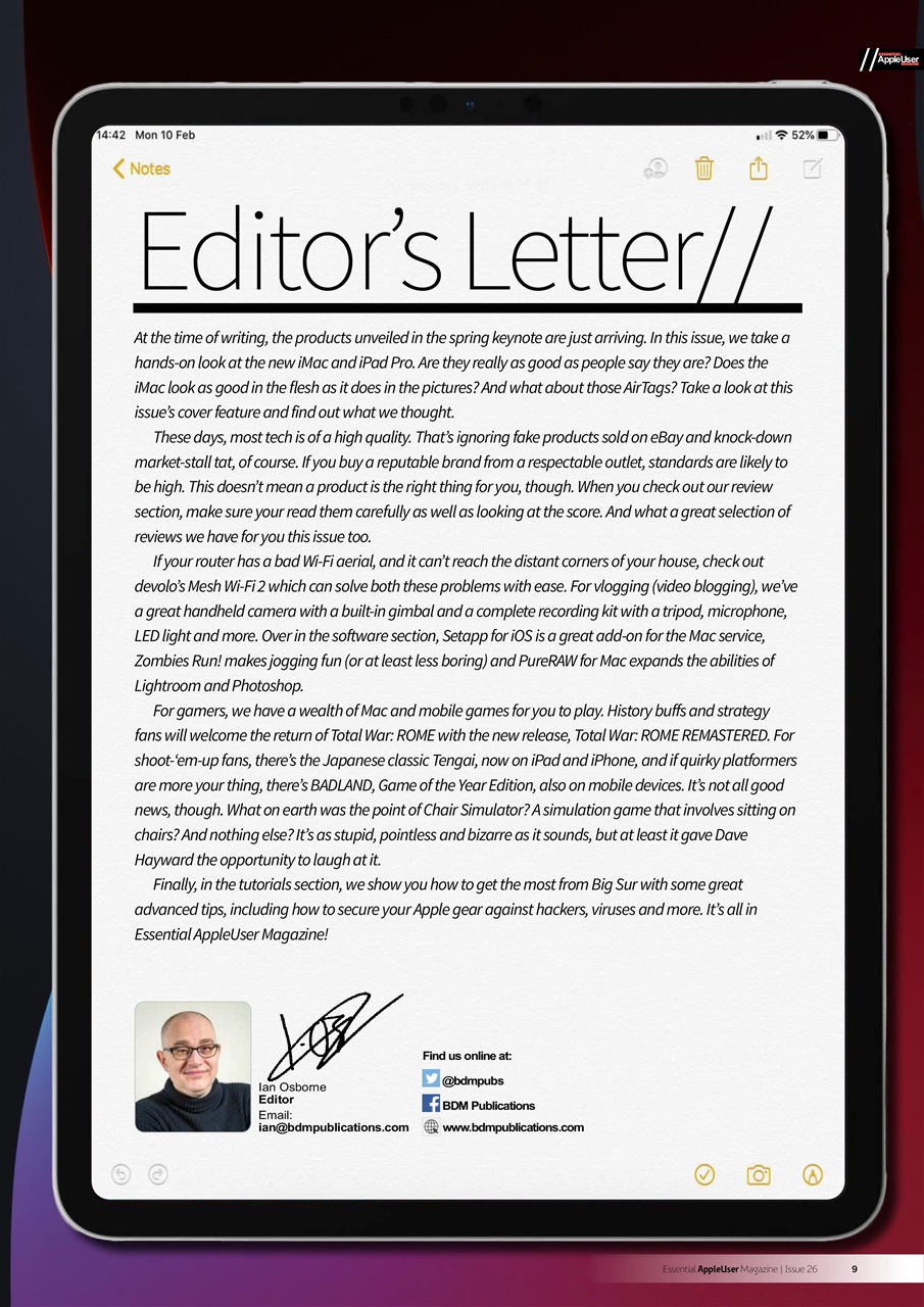 Essential Apple User Preview Pages