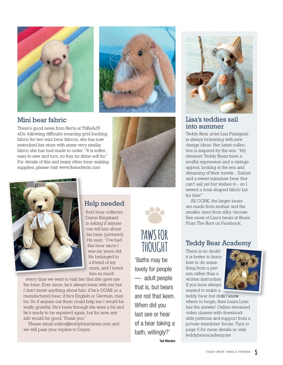 Teddy Bear Times Preview Pages