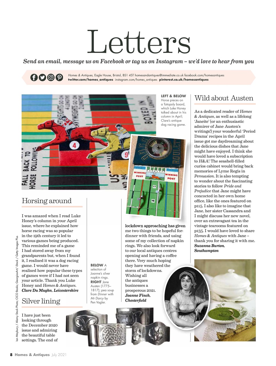 Homes & Antiques Magazine Preview Pages