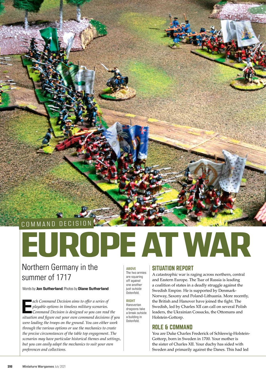 Miniature Wargames Preview Pages