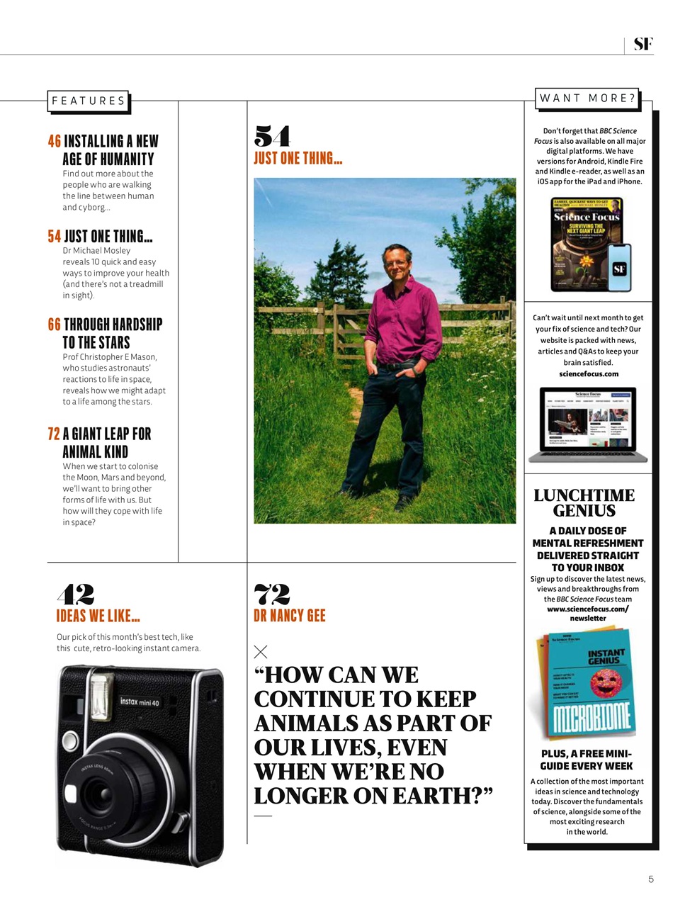 BBC Science Focus Magazine Preview Pages