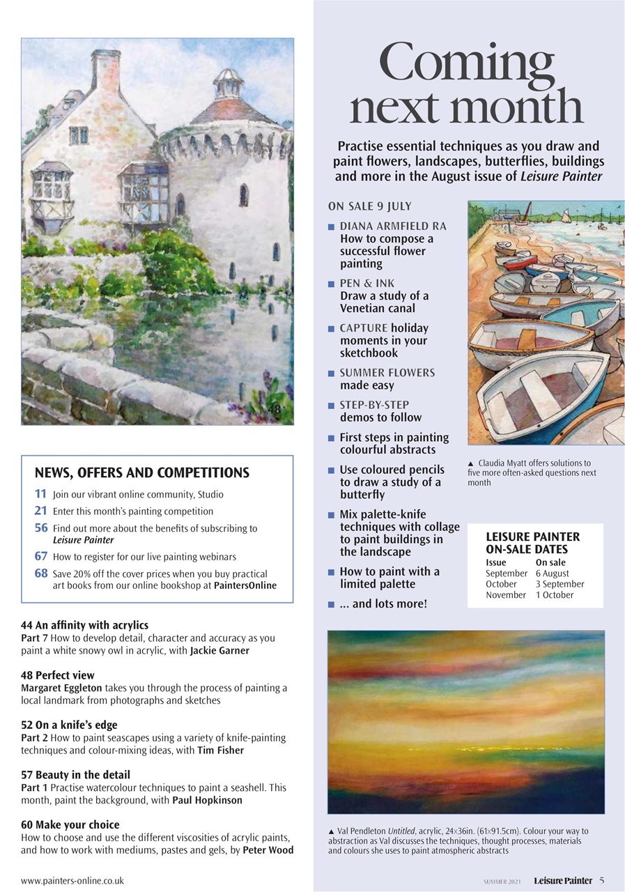Leisure Painter & The Artist Preview Pages