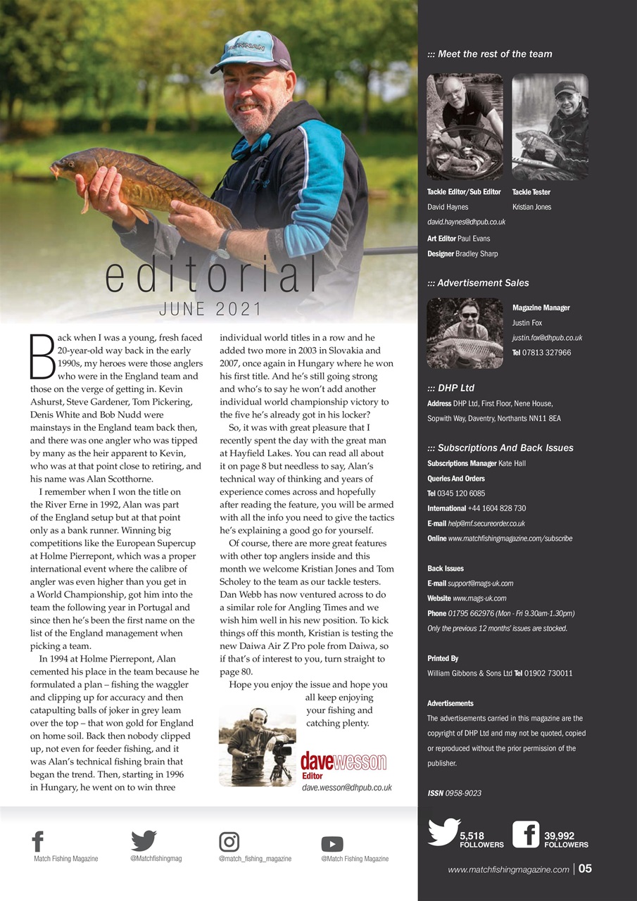 Match Fishing Preview Pages